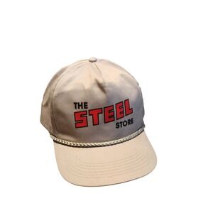 Four Seasons Gray Vintage the Steel Store Snap Back Adjustable Hat Cap